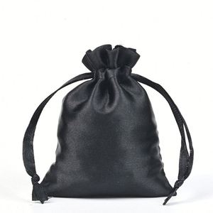 Sac à cordon personnalisé avec logo, beige, en satin, pour emballage cadeau, pochette pour parfum, vêtements, chaussures, sac anti-poussière - Product Image 2