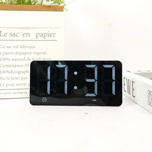 Led gương đồng hồ ° C/° F 12/24 giờ chuyển đổi snooze bảng đồng hồ hiện đại tự động mờ đồng hồ thông minh với thời gian lịch cho nhà - Product Image 5