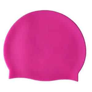 China supplier funny silicone swimming cap printed waterproof silicone swim cap