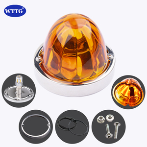 Nieuwe vrachtwagen aanhangerlamp LED licht glas watermeloen design Star Duty kiepwagen carrosserie rood amber heldere lens DC12V/24V universeel - Product Image 1