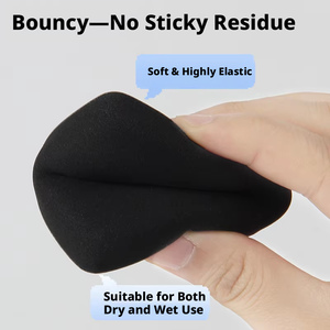 Borla de Maquillaje Triangular Hidrófila Sin Látex, Color Negro Piña, Doble Uso para Base y BB Cushion - Product Image 2