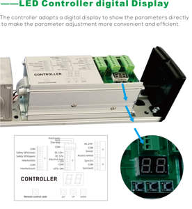 Hoge Kwaliteit 200Kg Elektrische Houten Schommel Deur Dichter Automatische Deur <span class=keywords><strong>Operator</strong></span> Automatische Deur <span class=keywords><strong>Open</strong></span> Gesloten Systeem Met Led <span class=keywords><strong>Display</strong></span> - Product Image 5