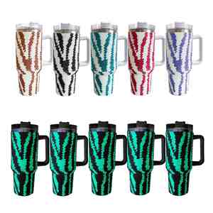 Mug de voyage 40 oz avec strass scintillants et effet phosphorescent, vente en gros - Product Image 3