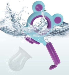 Conception de dessin animé pour bébé, anneau de dentition en silicone pour <span class=keywords><strong>fruits</strong></span>, <span class=keywords><strong>tétine</strong></span>, sucette et grignoteuse pour 0-12 mois, sucettes de <span class=keywords><strong>fruits</strong></span> frais - Product Image 4