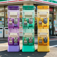 Distributeur automatique de capsules colorées transparentes à 1-3 niveaux avec paiement par pièces pour jouets d'anime pour enfants