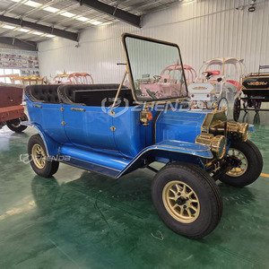 Voiture électrique rétro bleue 5 places personnalisable, style vintage, qualité supérieure, économique, style antique, automobile électrique classique - Product Image 2
