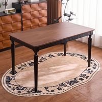 Ensemble de table à manger vintage en autres matériaux écologiques et durables, 6 places, chaises pour restaurant, salon, salle à manger, meubles