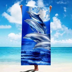Venta Directa de Fábrica de Toallas de Playa de Verano con Dibujos Animados de Lobos, Toallas Multiusos de Secado Rápido y Resistentes a la Arena, Personalización Gratuita - Product Image 2