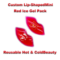 Compresse de gel réutilisable en gros, personnalisée, en forme de lèvres, mini, rose, pour le froid et le chaud, avec logo personnalisé, pour le soulagement de la douleur et le soutien immunitaire