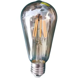 Hotel decoration light deep dimmable amber led st58 e27 8w filament bulb