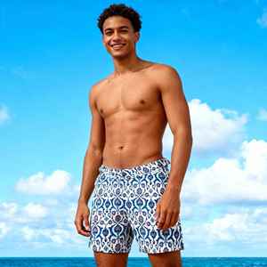 Pantaloncini da Golf Personalizzati Senza Fodera Interna Anti-Odore in Tessuto Elasticizzato 4 Vie con Sublimazione per Beach Volley con Lunghezza Interna 7 Pollici - Product Image 1