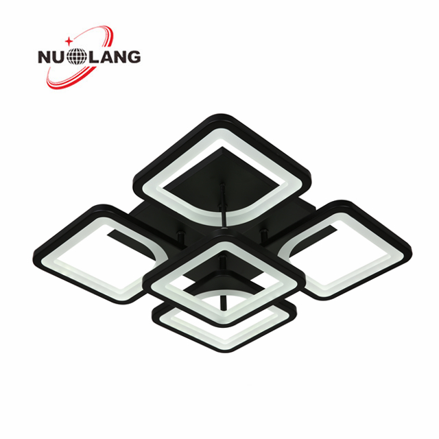 Квадратная акриловая светодиодная люстра 2,4G с регулируемой яркостью и пультом дистанционного управления популярного дизайна