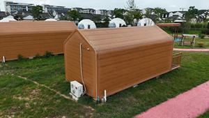 Casa Contenedor Triangular Prefabricada con Estructura de Acero y <span class=keywords><strong>Madera</strong></span> con Panel Sándwich para Hoteles - Product Image 3