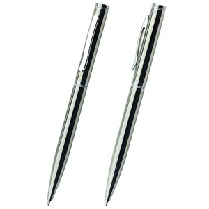 Nouveauté stylo en métal miroir moderne, joli stylo à bille, recharge rotative