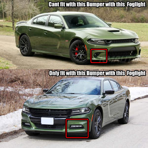 A Pair <b>Car</b> Front Bumper Corner <b>for</b> Dodge Charger Base 2015-2021 Yellow Spoiler Splitter Lip <b>Diffuser</b> Accessrioes 2018 2019 2020 - Product Image 2