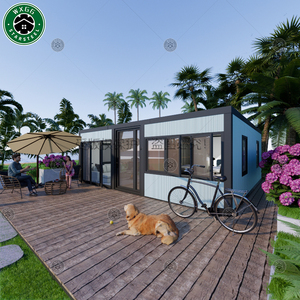 Contenedor prefabricado Villa moderna de 40 pies Contenedor expandible Villa prefabricada Repuestos gratuitos Acero ligero respetuoso con el medio ambiente Australia - Product Image 1