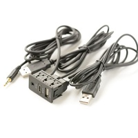 Kabel antarmuka USB tipe-c Universal, kabel ekstensi Panel Input Audio bantu pelindung kepang jaket PVC untuk kabel Data Mobil