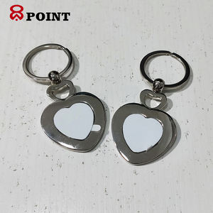 Venta caliente en forma de corazón 37*55mm en blanco clave cadena de Metal de sublimación - Product Image 5