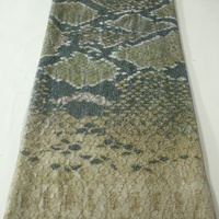 Tissu jacquard brodé vert, tricoté, 100% polyester extensible pour robe, jupe, décoration intérieure, OEM disponible