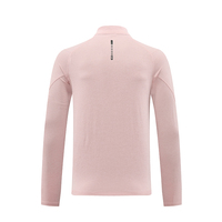 T-shirt de sport à manches longues et demi-fermeture éclair à séchage rapide pour hommes Polo à col roulé tissé avec logo personnalisé décontracté de couleur unie grande taille