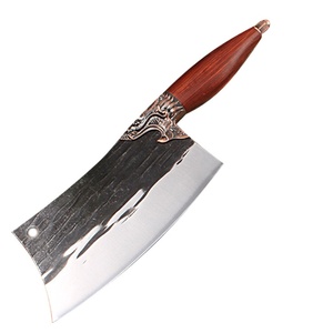 Ensemble de couteaux de cuisine trois pièces en acier forgé 5CR15 Couteau de chef à double usage pour femme en bois de santal rouge rétro avec manche en bois de <span class=keywords><strong>boucher</strong></span> - Product Image 1
