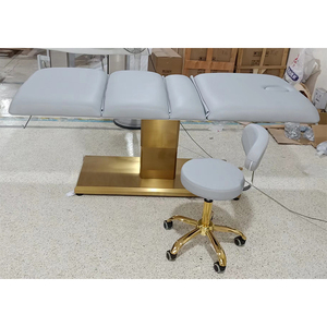 Table de massage électrique multifonctionnelle à 3 moteurs, fauteuil facial électrique en acier inoxydable plaqué or – Offre Spéciale - Product Image 4