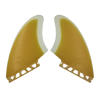 Ailerons latéraux de planche de surf UPSURF FUTRUE Fin, design bicolore, fibre de verre, taille K2, lot de deux ailerons de surf