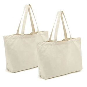 Sacs fourre-tout en toile de coton 100% biologique, sacs de shopping vierges en toile naturelle pour loisirs créatifs - Product Image 2