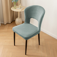 Housse de chaise de salle à manger incurvée pour banquets et hôtels - Housse de siège en fibre de polyester durable et lavable