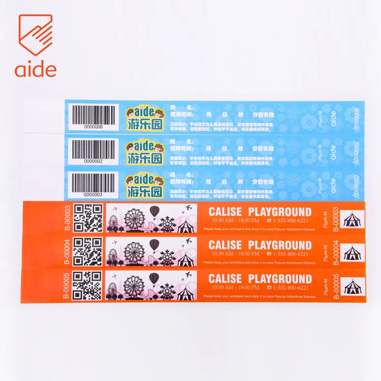 High Quality Admission Tickets Tyvek Synthetic Paper Bracelet Wrist Bands Maker