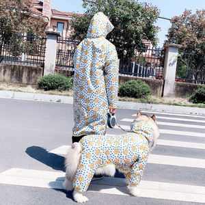 XXXL ~ 11XL grand Golden Retriever <span class=keywords><strong>Husky</strong></span> <span class=keywords><strong>Alaskan</strong></span> <span class=keywords><strong>chien</strong></span> imperméable imperméable correspondant <span class=keywords><strong>chien</strong></span> et propriétaire vêtements - Product Image 5