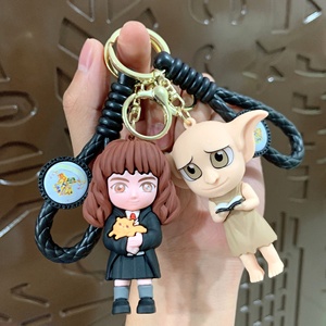 Portachiavi in silicone 3D morbido a forma di personaggio dei cartoni animati, simpatico ciondolo per borsa, portachiavi in metallo per coppia, regalo per chiavi dell'auto - Vendita calda - Product Image 5