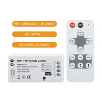 Tuya setrip LED DC12V 24V, RGBCCT rumah pintar WIFI Driver LED Alexa/Google Assistant integrasi Remote Control Manual