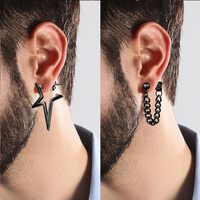 Boucles d'oreilles uniques personnalisées en argent sterling 925, style cyberpunk explosif de rue, accessoires noirs, armes à feu