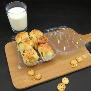 Hộp bánh nhựa PET trong suốt 6 ngăn, có thể tùy chỉnh logo, đóng gói thực phẩm dạng vỏ sò, bán sỉ - Product Image 5