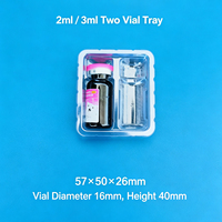 Plateau de 3 ml en PVC pour flacons, vente en gros, OEM, haute qualité, pour emballage de flacons de bio-essences et de réactifs liquides, boîte de flacons, étui pour peptides