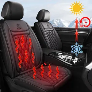 غطاء مقعد السيارة 12-24 فولت سريع السرعة 30 بوصة قماش/مِسحوق نسيج للسيارة لحماية مقعد السيارة من الحرارة غطاء حرارة 25 وات