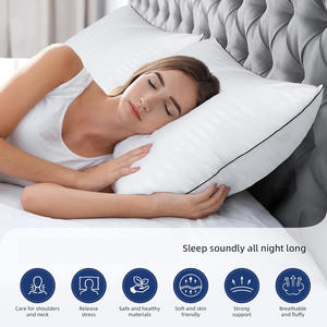 Tamaño Queen 48*74cm almohadas para dormir con alternativa de plumón para personas que duermen de espalda y de lado almohadas de cama esponjosas para <span class=keywords><strong>Hotel</strong></span> - Product Image 6
