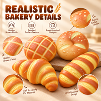 Lot de 12 jouets squishy en forme de pain, en PU souple, à remontée lente, réalistes, pour la pâtisserie, anti-stress, avec boîte de présentation