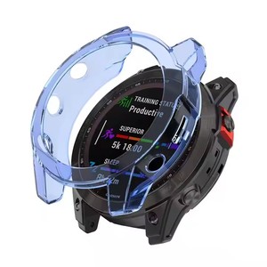 Coque de protection transparente en TPU pour <span class=keywords><strong>Garmin</strong></span> <span class=keywords><strong>Fenix</strong></span> 7 7S <span class=keywords><strong>7X</strong></span> saphir solaire <span class=keywords><strong>montre</strong></span> intelligente cadre de pare-chocs en silicone coque transparente - Product Image 4