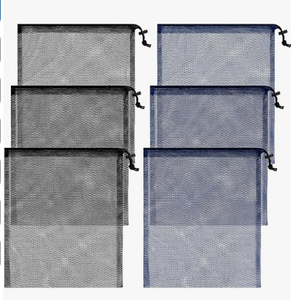 Sacs en filet à cordon de serrage pour rangement, sacs de transport en filet pour le voyage, le sport, la lessive et la gym - Product Image 4