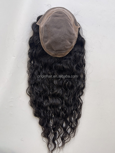 <span class=keywords><strong>Parrucchino</strong></span> in Pizzo con Base in PU, Lunghezza Personalizzabile, Colore Grigio 1B20, Sistema di Sostituzione Capelli 100% Umani per Uomo - Product Image 3