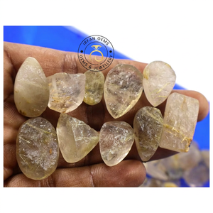 Cuarzo Rutilado Dorado Estrella Druzy de Primera Calidad 100% Natural, Gema Suelta para Joyería - Product Image 1