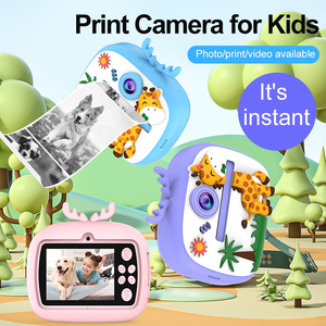 Kamera Cetak Instan Anti Jatuh untuk Anak 32GB MicroSD Full HD Video Digital Mainan Camcorder Motif Unicorn Dinosaurus - Product Image 4