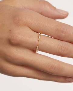 925 Silver & Gold Plated Zircon Diamond Band <b>Cheap</b> Pave Setting Open <b>Rings</b> - Product Image 4