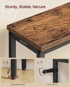 <span class=keywords><strong>VASAGLE</strong></span> 80cm Konsolentisch, schmaler Sofatisch für die Rückseite, 3 Ebenen - Product Image 4