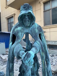 Statua da Giardino in Metallo di Grandi Dimensioni Personalizzabile, Design <span class=keywords><strong>Samurai</strong></span>/Guerriero con Finitura in Bronzo, Stile Occidentale, Marca BringFine - Product Image 5