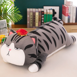 Venta al por mayor Kawaii suave rey británico gatos y Baza perro negro juguetes de peluche realistas muñecos de animales de peluche para dormir almohada para niños - Product Image 4