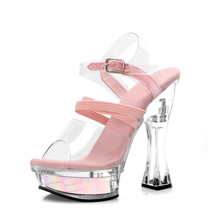 Zapatos de Tacón Alto de 14CM Estilo Diablo Gótico para Pole Dance, Plataforma Transparente Impermeable para Espectáculos de Verano - Product Image 5