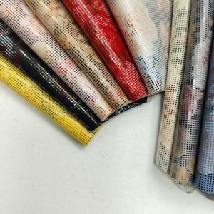 Chất lượng cao bàn tay mềm mại cảm giác với mô hình dập nổi công nghệ mới vật liệu sinh học vật liệu PU da cho giày PU giả da vải - Product Image 2